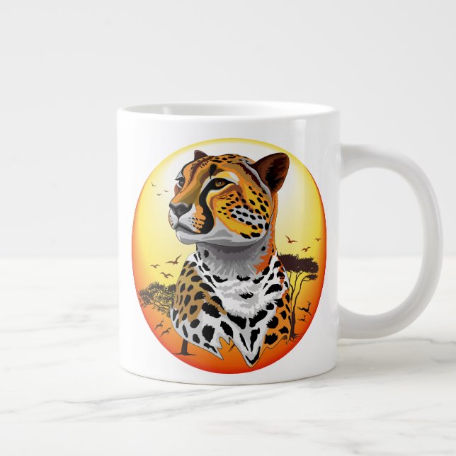 Grande Tasse Cheetah African Feline Wild Animal (Droite)