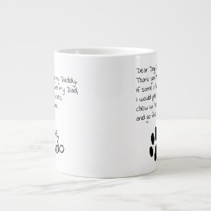 Grande Tasse Cher papa chien Maman Personnalisée Nom de l'anim
