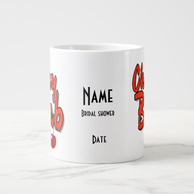 Grande Tasse Cherry bombe Personnalisé Bachelorette Party (Devant)