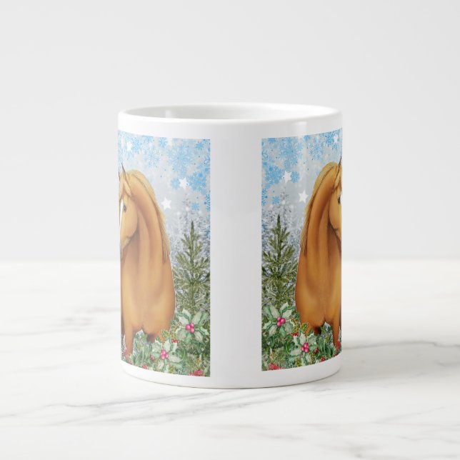 Grande Tasse Cheval arabe châtaigner dans le jardin (Devant)