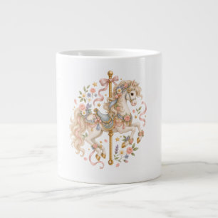 Grande Tasse Cheval de carrousel élégant Conte de fées français