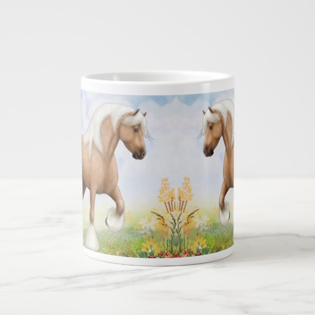 Grande Tasse Cheval d'étape palomino tzigane (Devant)