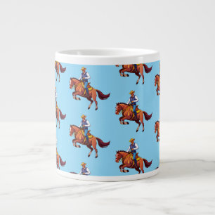 Grande Tasse Cheval qui rue avec l'homme
