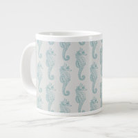 Chevaux de mer tropicaux, Motif hippocampe - gris