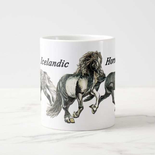 Grande Tasse Chevaux Islandais Dansants (Devant)