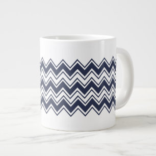 Grande Tasse Chevron bleu