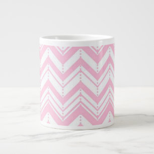 Grande Tasse Chevron rose