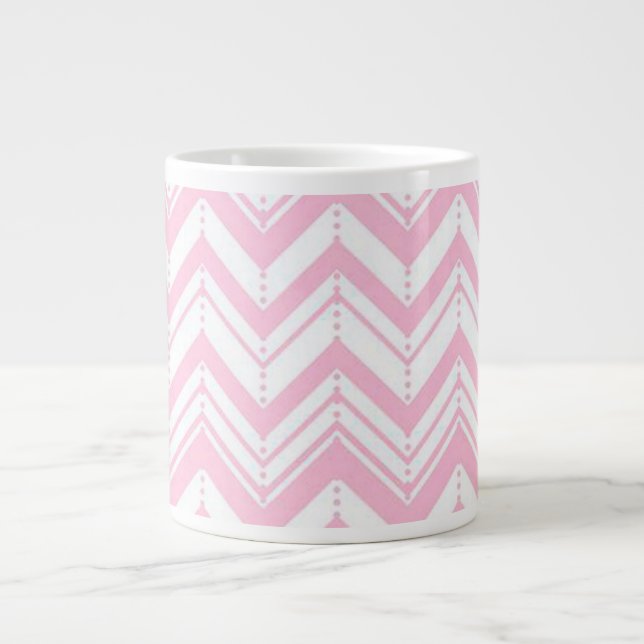 Grande Tasse Chevron rose (Devant)