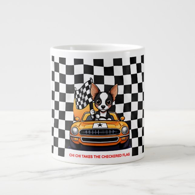 Grande Tasse Chi Chi Prend Le Drapeau à Damier (Devant)