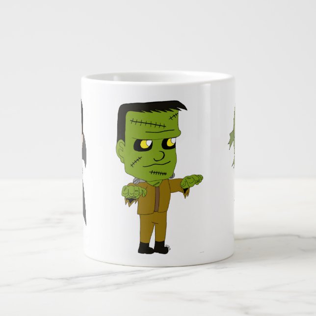 Grande Tasse Chibi vampire, monstre et maman (Devant)