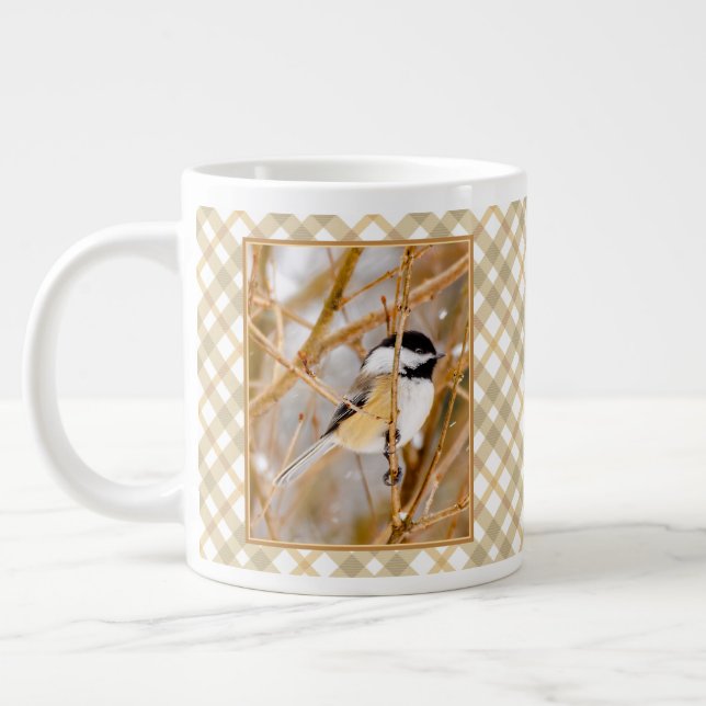 Grande Tasse Chickadee au plafond noir - Photo originale (Gauche)