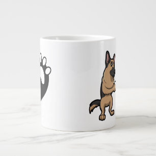 Grande Tasse Chien Berger Allemand Se Reproduisent Et Café Le M