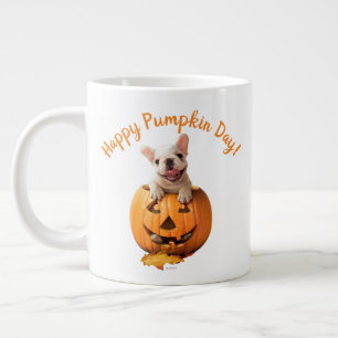Grande Tasse Chien dans Jack-o-Lantern