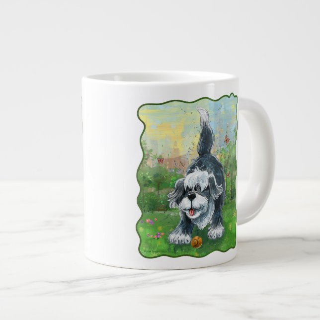 Grande Tasse Chien de berger hirsute (Devant droit)