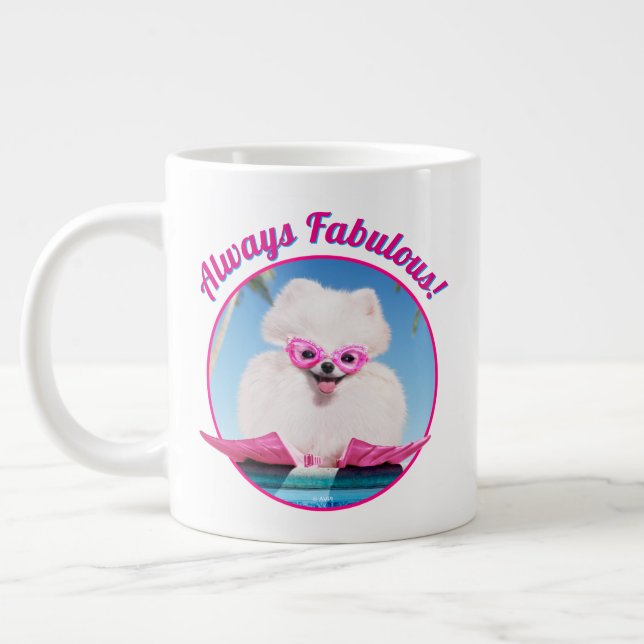Grande Tasse Chien De Piscine En Palmes (Gauche)