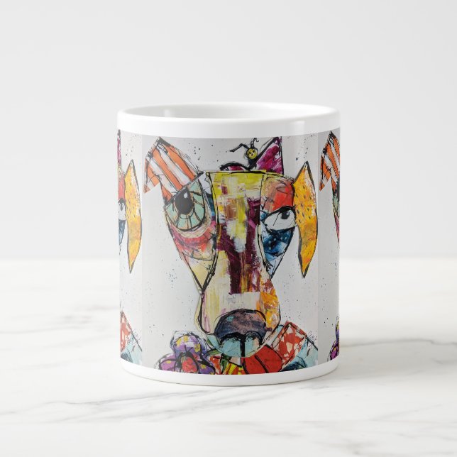 Grande Tasse Chien de plusieurs couleurs (Devant)