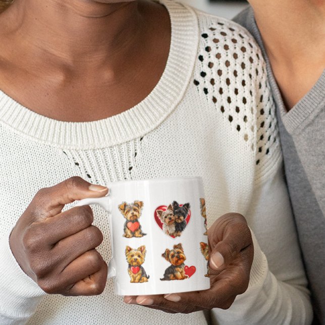 Grande Tasse Chien de Valentine Yorkshire Terrier | amoureux de (Valentine Yorkshire Terrier Dog | pet lovers | Large Coffee Mug)