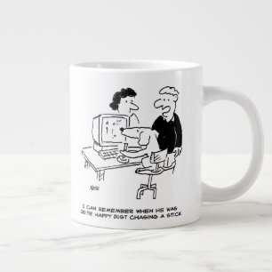 Grande Tasse Chien jouant à des jeux vidéo. Drôle
