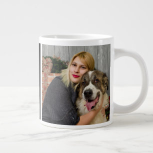 Grande Tasse Chien Maman Modern Two Photo personnalisée