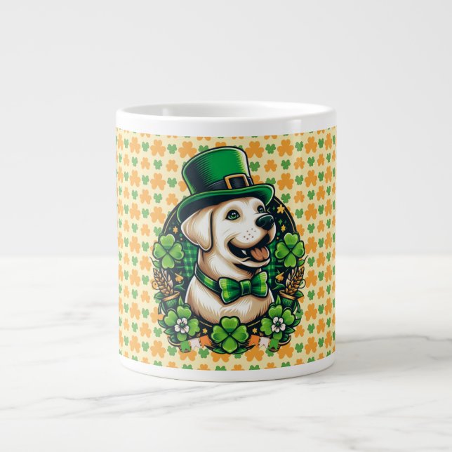 Grande Tasse Chien mignon de la Saint Patrick (Devant)