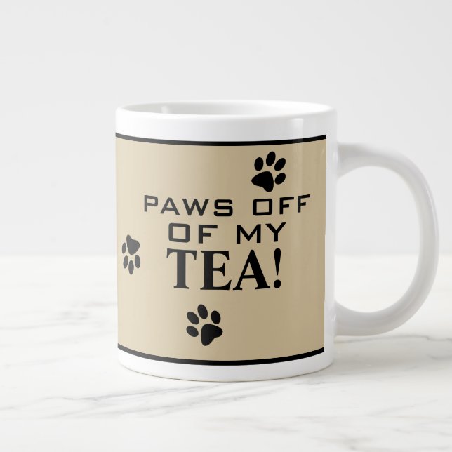 Grande Tasse Chien pattes hors typographie Tea Lover's Specialt (Droite)