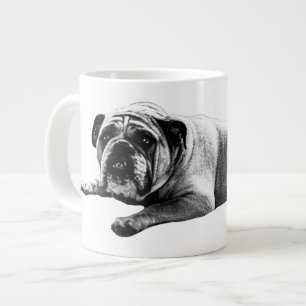 Grande Tasse Chien-taureau chaud matin