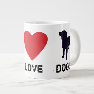 Grande Tasse Chiens d'amour de paix
