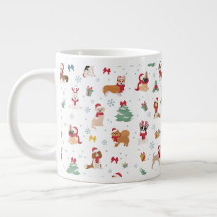Grande Tasse Chiens de Noël en accessoires de vacances