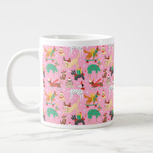 Grande Tasse Chiens de Noël en Motif de vêtements de vacances