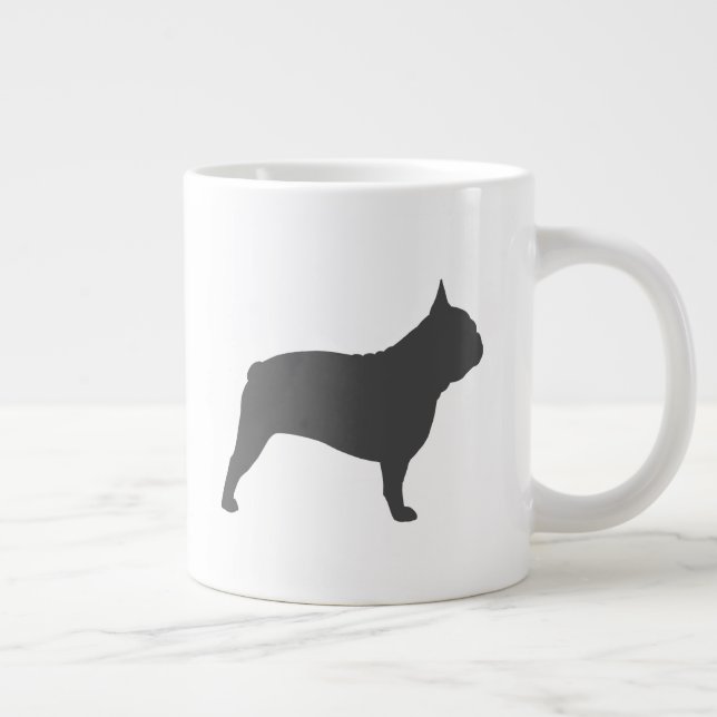 Grande Tasse Chiens français Silhouettes Chiens français (Droite)