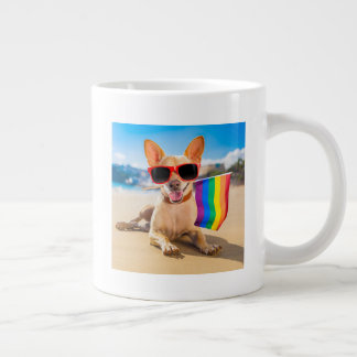 Grande Tasse Chihuahua Dog à la plage