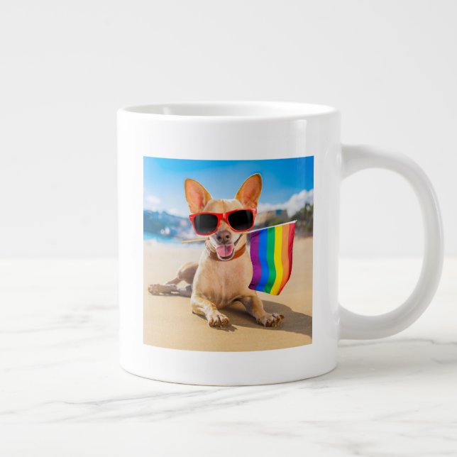 Grande Tasse Chihuahua Dog à la plage (Droite)