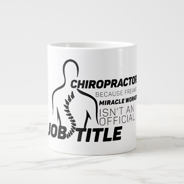 Grande Tasse Chiropraticiens Parce que Faiseur de Miracles Pas  (Devant)