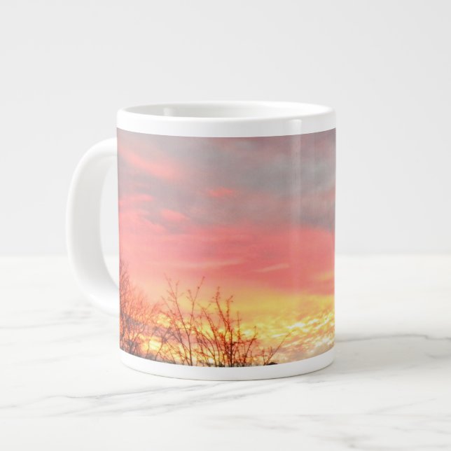 Grande Tasse Chocolat spécial coucher de soleil d'hiver (Devant gauche)