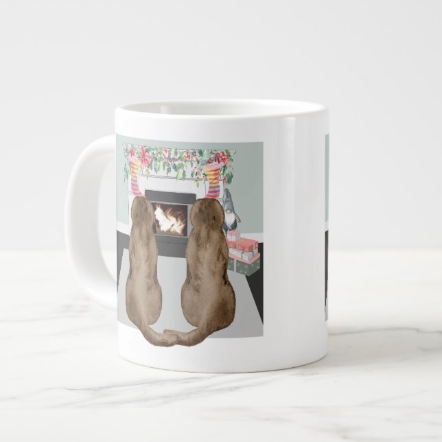 Grande Tasse Chocolate Labrador (Devant gauche)