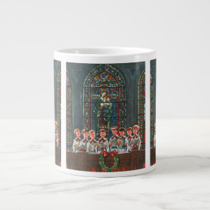Grande Tasse Chœur d'enfants de Noël vintage chantant à l'églis