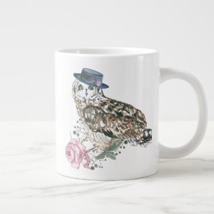 Grande Tasse Chouette d'aquarelle