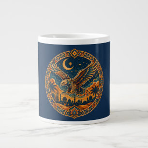 Grande Tasse Chouette mystique arabe croissant de lune art du d
