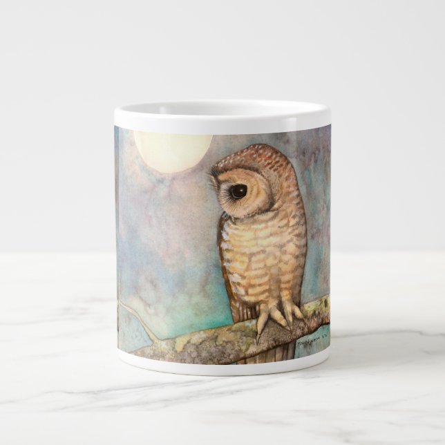 Grande Tasse Chouette tachetée Art de la faune (Devant)