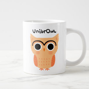 Grande Tasse Chouette unibrow UnibrOwl Chouette à sourcils mi