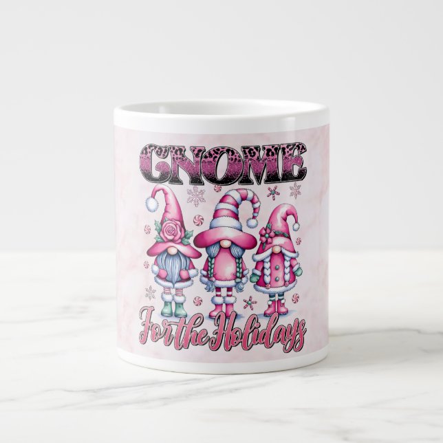 Grande Tasse 🎄 Christmas + Gnomes + Pink Aesthetic + Holiday  (Devant)