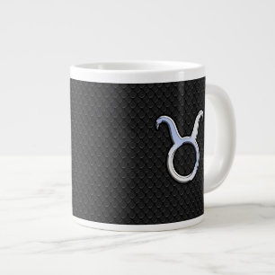 Grande Tasse Chrome Comme Taurus Zodiac Connexion Serpent Noir 