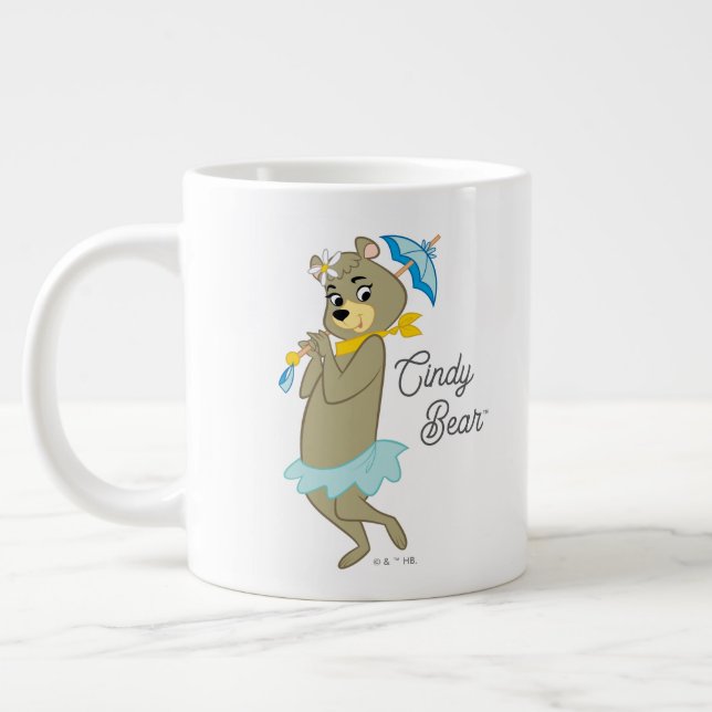 Grande Tasse Cindy Bear tenant le parasol (Gauche)