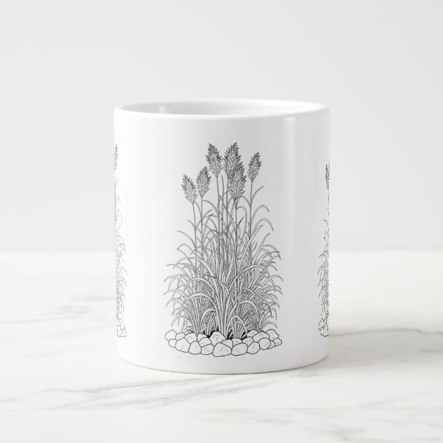 Grande Tasse Cinna arundinacea - Herbe de roseau de bois - Plan (Devant)