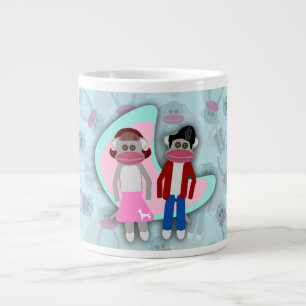Grande Tasse Cinquante Sock Hop Sock Monkeys