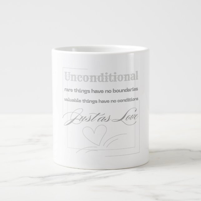 Grande Tasse Citation d'amour inconditionnel  (Devant)