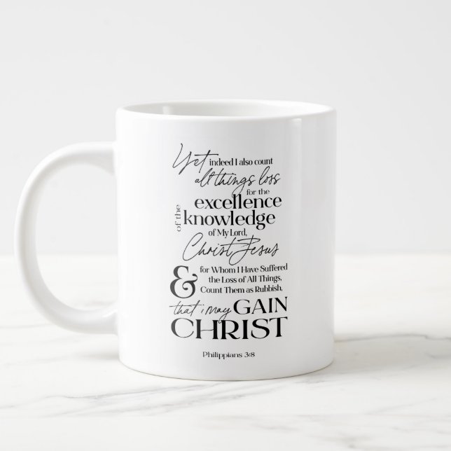 Grande Tasse Citation de la Bible chrétienne (Gauche)