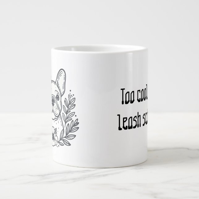 Grande Tasse Citation de l'école cool Bulldog Leash (Devant)