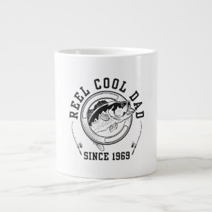 Grande Tasse Citation de pêche drôle Bobiné Papa cool depuis 19