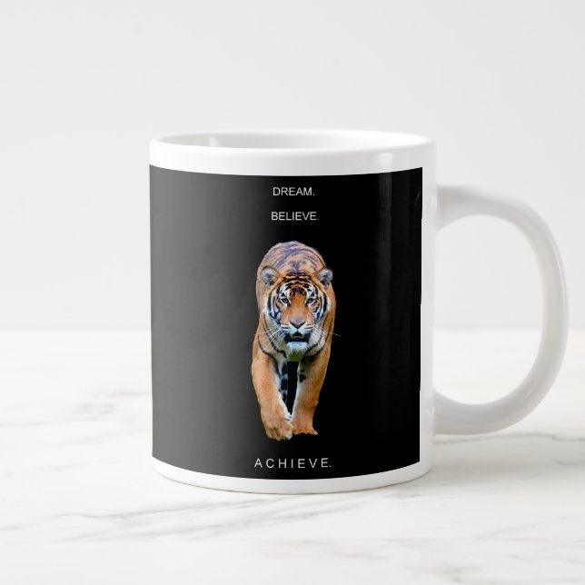 Grande Tasse Citation de succès Motivational Tiger Eyes Modèle (Droite)
